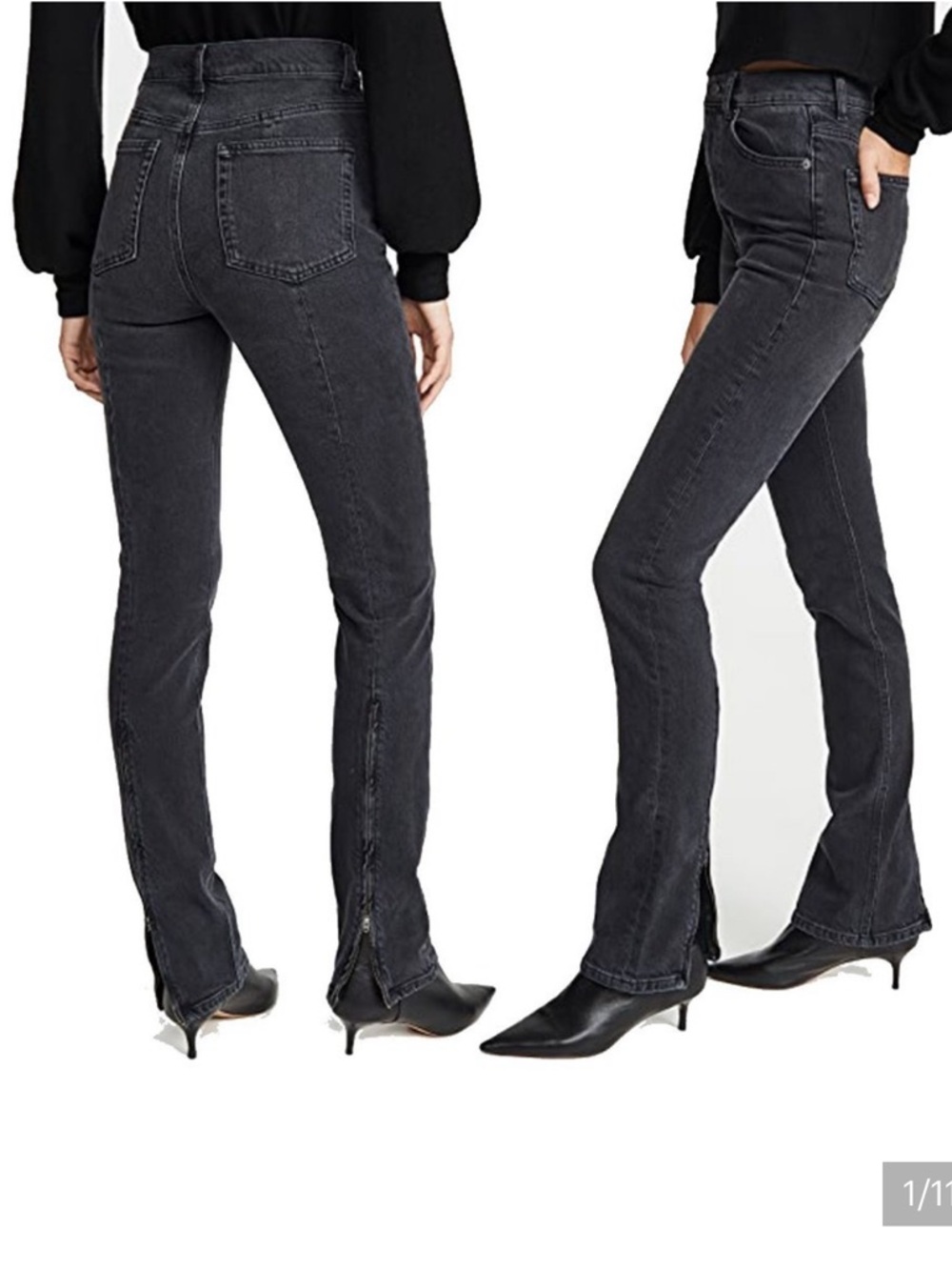 Reformation Camilla Erie Wash High Rise Zip Cuff Jeans Size 23